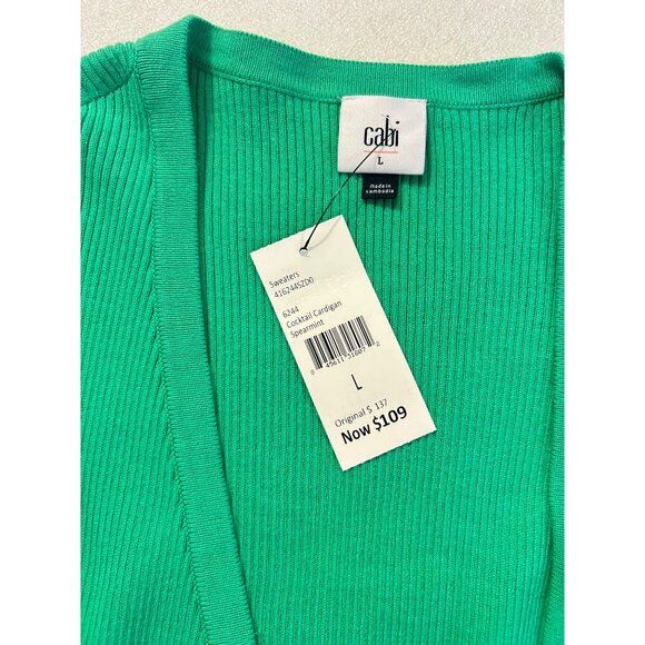 Cabi New NWT Cocktail Cardigan #6244 Green Size Large NWT $137 - Picture 8 of 8